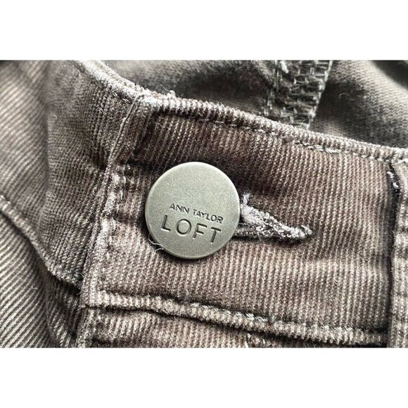 LOFT Womens Modern Straight Brown Pinwale Corduroy Pants Petites Size 4 / 27 - Picture 5 of 6